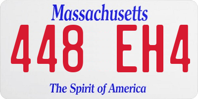 MA license plate 448EH4