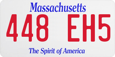 MA license plate 448EH5