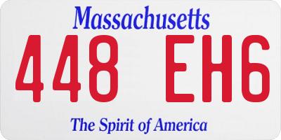 MA license plate 448EH6