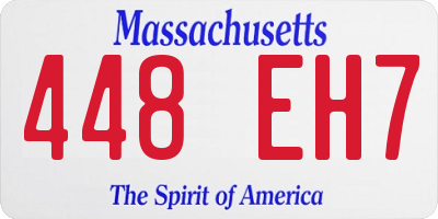 MA license plate 448EH7