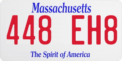 MA license plate 448EH8