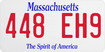 MA license plate 448EH9