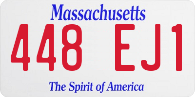 MA license plate 448EJ1