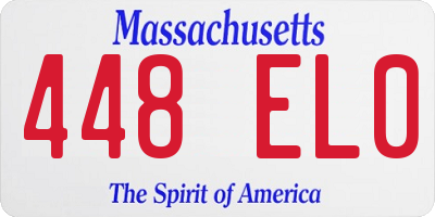 MA license plate 448EL0