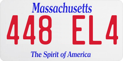 MA license plate 448EL4