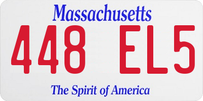MA license plate 448EL5