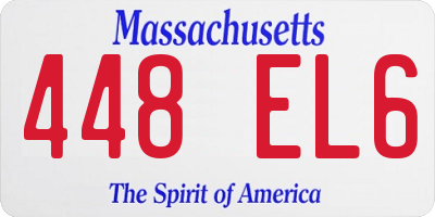 MA license plate 448EL6