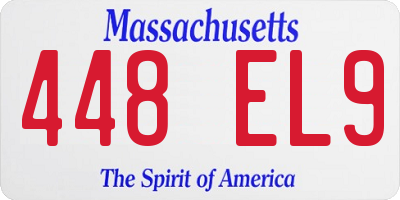 MA license plate 448EL9
