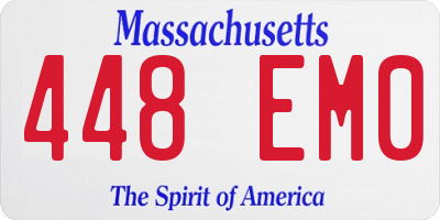 MA license plate 448EM0