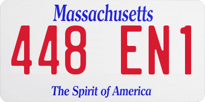 MA license plate 448EN1