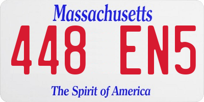 MA license plate 448EN5