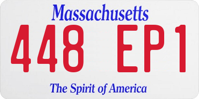MA license plate 448EP1
