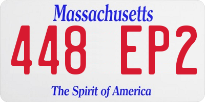 MA license plate 448EP2