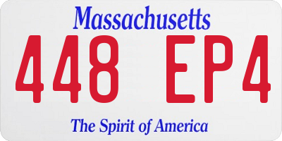 MA license plate 448EP4