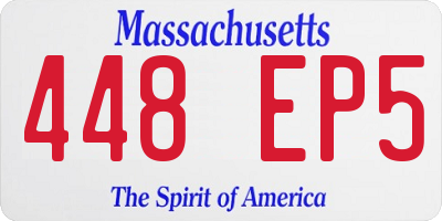 MA license plate 448EP5