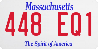 MA license plate 448EQ1