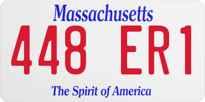 MA license plate 448ER1