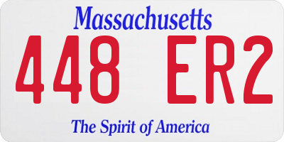 MA license plate 448ER2