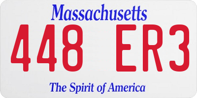 MA license plate 448ER3