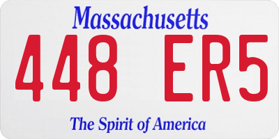 MA license plate 448ER5