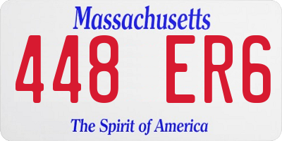 MA license plate 448ER6