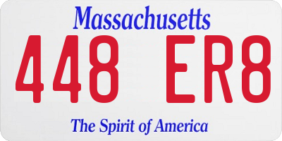 MA license plate 448ER8