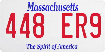 MA license plate 448ER9