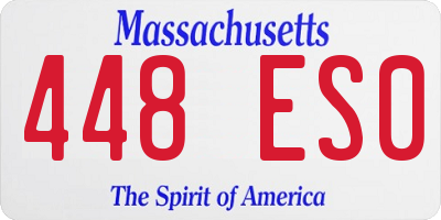 MA license plate 448ES0