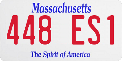 MA license plate 448ES1