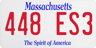MA license plate 448ES3