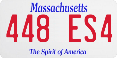 MA license plate 448ES4