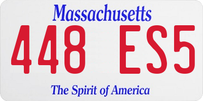 MA license plate 448ES5