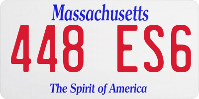 MA license plate 448ES6