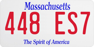 MA license plate 448ES7