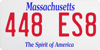 MA license plate 448ES8