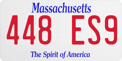 MA license plate 448ES9