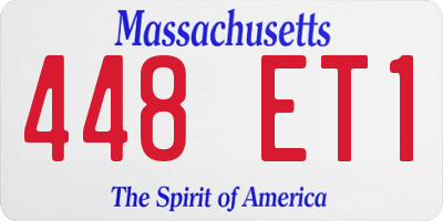 MA license plate 448ET1