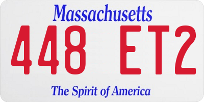 MA license plate 448ET2