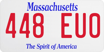 MA license plate 448EU0