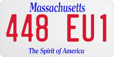 MA license plate 448EU1