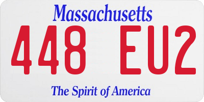 MA license plate 448EU2