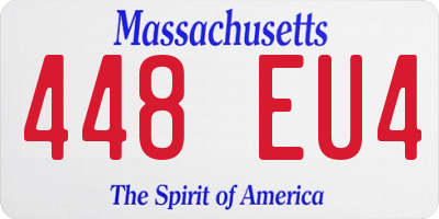 MA license plate 448EU4