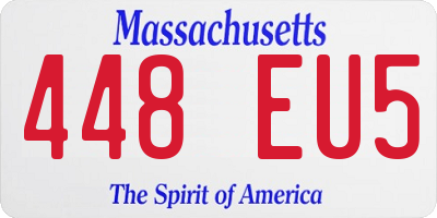 MA license plate 448EU5