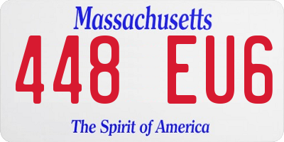 MA license plate 448EU6