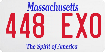MA license plate 448EX0