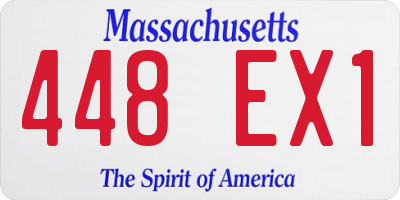 MA license plate 448EX1