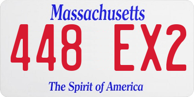 MA license plate 448EX2