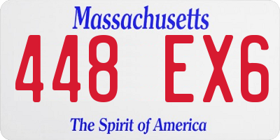 MA license plate 448EX6