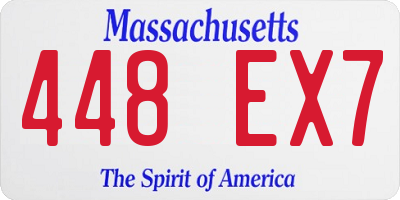 MA license plate 448EX7
