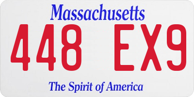 MA license plate 448EX9